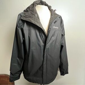 Columbia Rain Jacket Men's Black Large